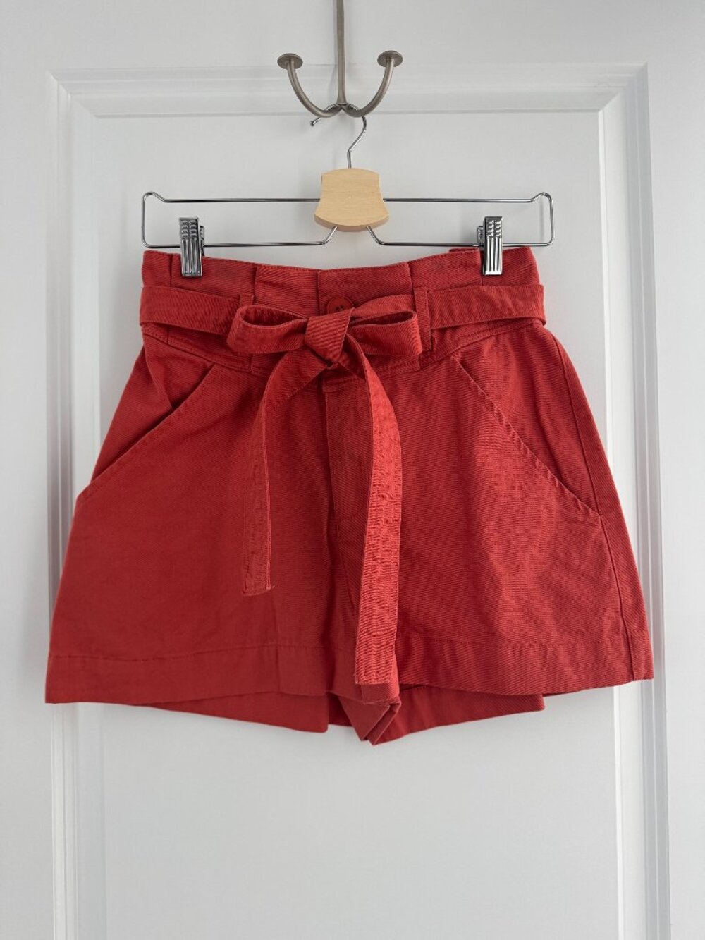 SHEIN COLLECTION Paperbag Shorts – Rust – Size S (4) – NWOT